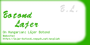botond lajer business card