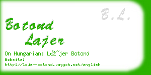 botond lajer business card